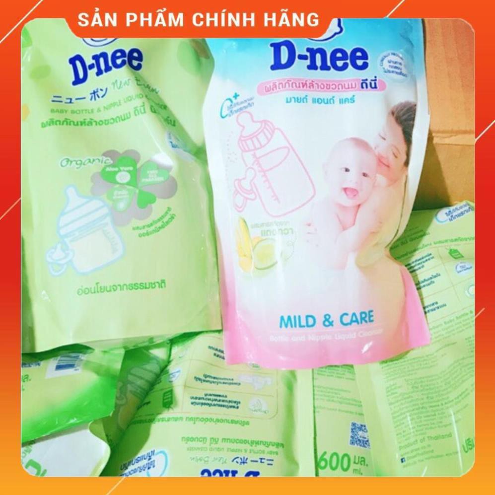 ( Dạng chai và túi) Nước rửa bình/ xúc bình sữa Dnee Thái Lan 600ml/ 620ml mẫu mới [Giá Sập Sàn]