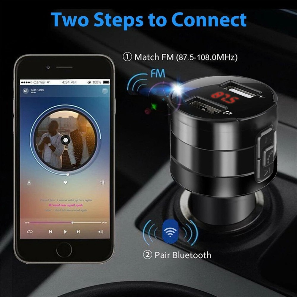 Máy Phát Nhạc Mp3 Kết Nối Bluetooth 5.0 Cho Xe Hơi