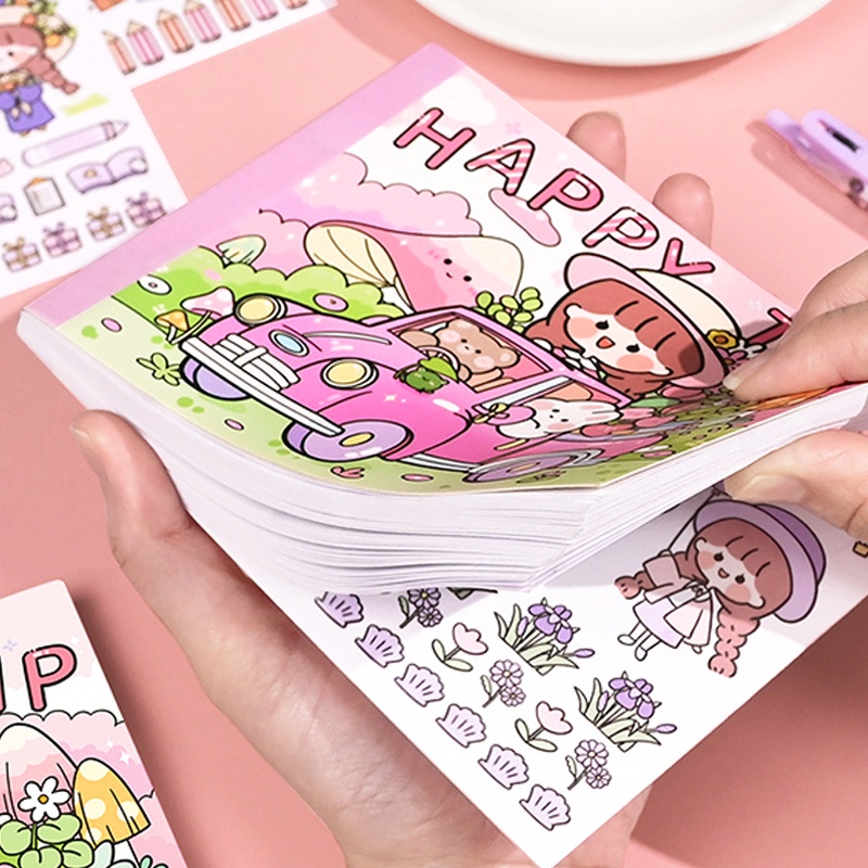 50 Stickers sổ sticker sitker trang trí sổ tay sicker cute hình dán công chúa