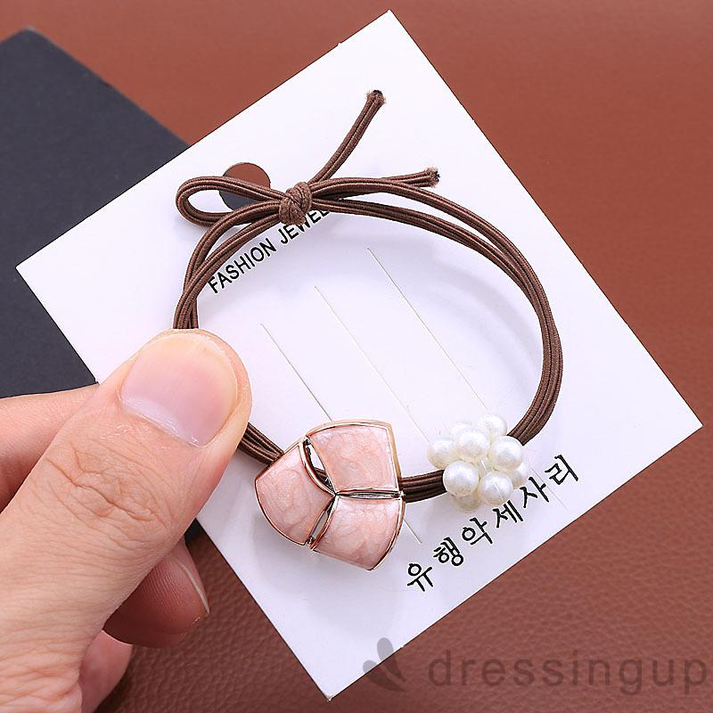Dây buộc tóc co giãn đính ngọc trai dành cho nữ