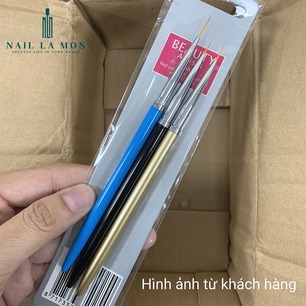 Set 3 cây cọ nét Beauty - Cọ vẽ chuyên dụng cho dân làm móng