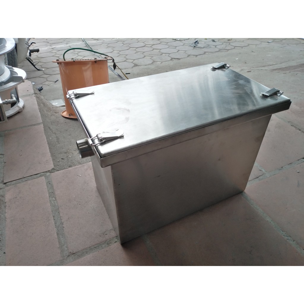 Bể tách mỡ 30lit, bể mỡ inox 30l