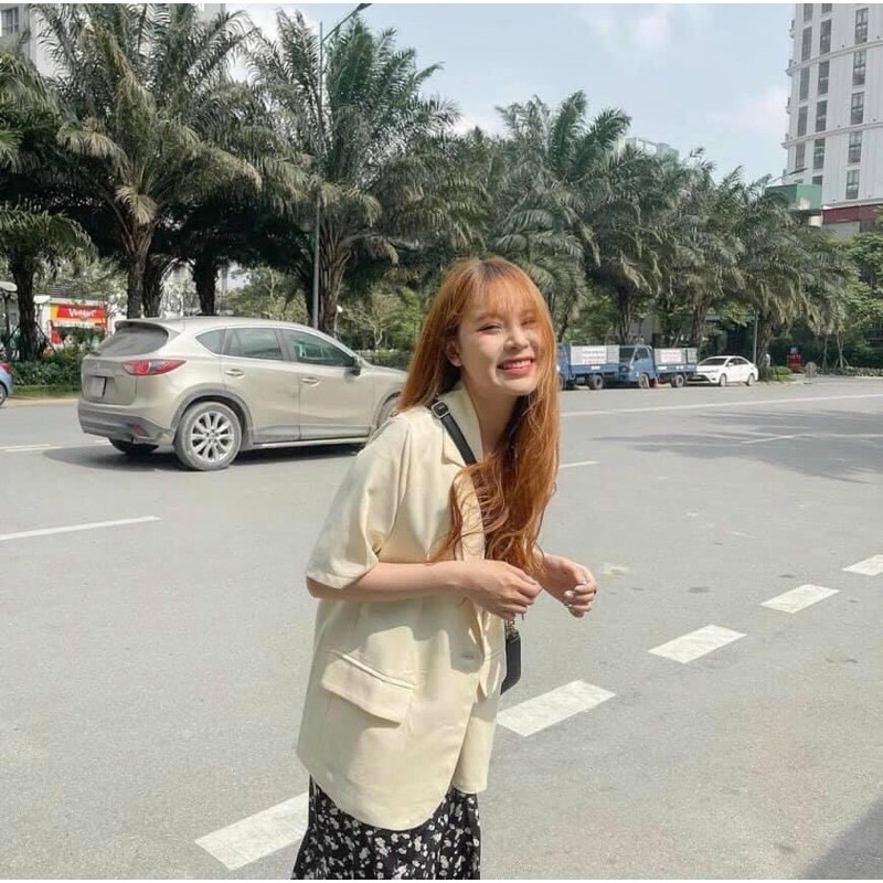 🎀 SET VÁY 2 DÂY ĐUÔI CÁ HOA NHÍ MIX ÁO BLAZER BE🍓