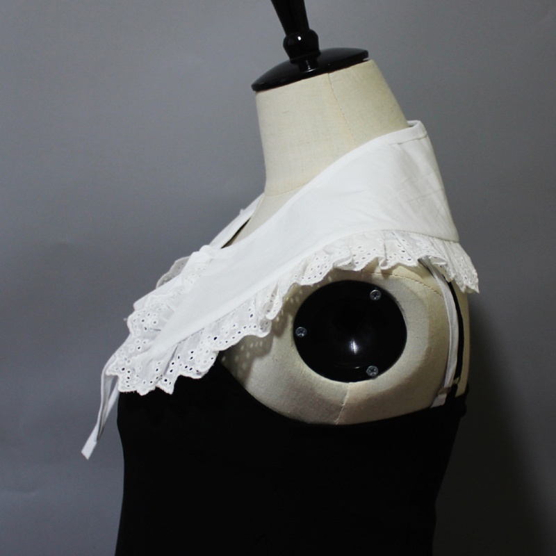 Khăn Choàng Cổ Phối Ren Thêu Hoa Phong Cách Lolita Vintage Dành Cho Nữ