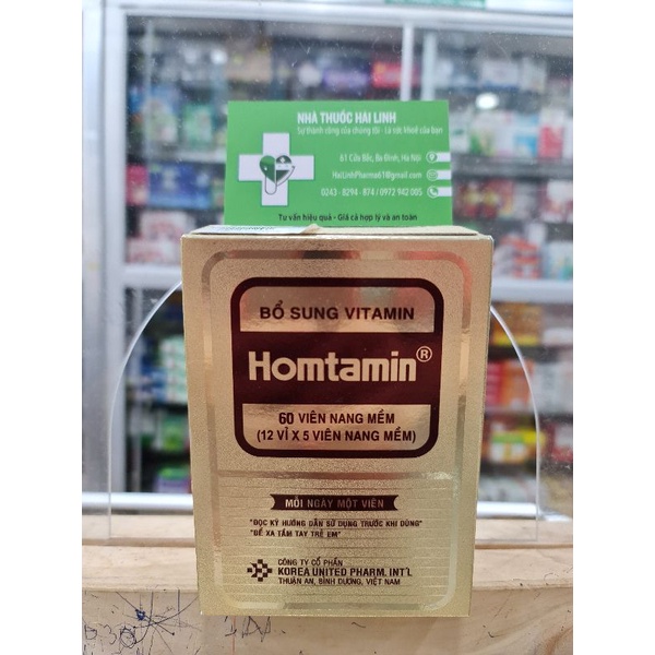 [CHÍNH HÃNG] Homtamin không có sâm hộp 12 vỉ x 5 viên