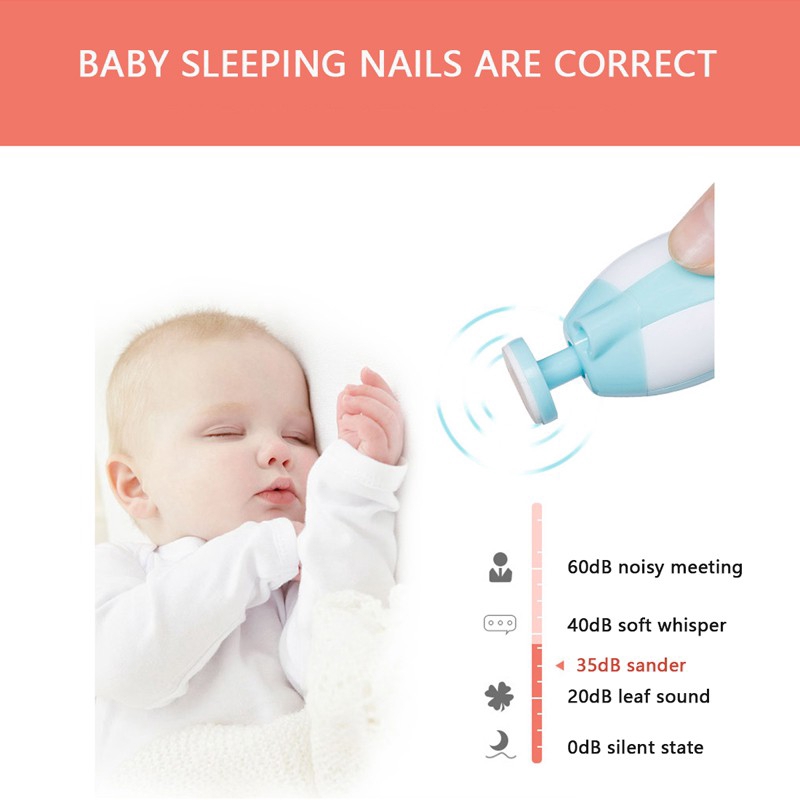 Newborn Safety Electric Nail Clipper Cutter Baby Nail Trimmer