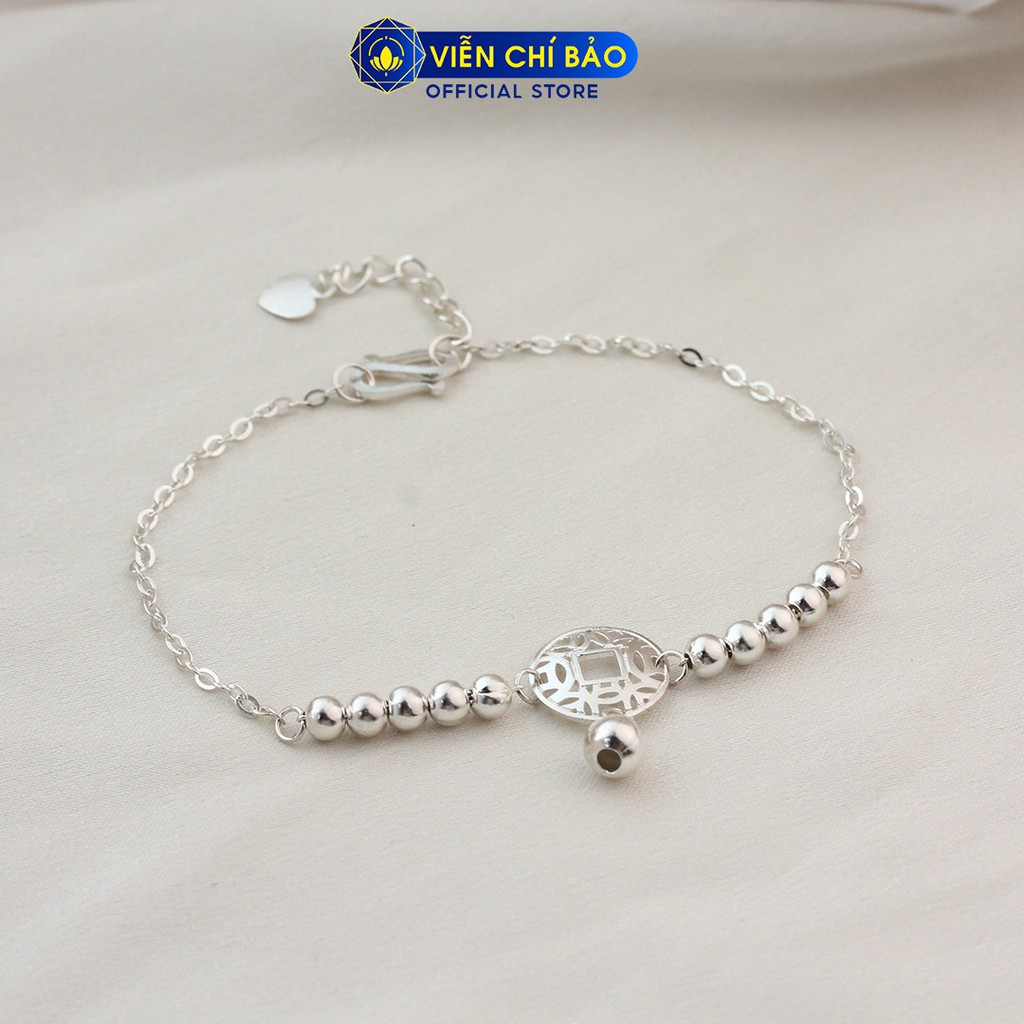 Lắc tay bạc nữ họa tiết kim tiền chất liệu bạc 925 thời trang phụ kiện trang sức nữ Viễn Chí Bảo L400303