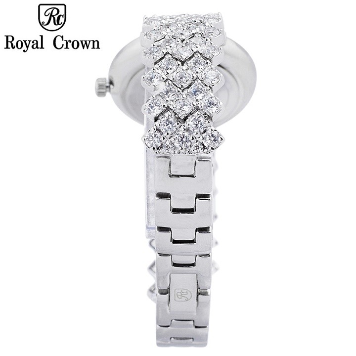 Đồng hồ nữ chính hãng Royal Crown 2601 dây đá vỏ trắng