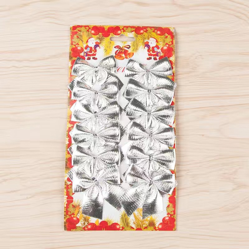 NOEL - BỊCH 10 CÁI / 12 CÁI NƠ NHỎ TREO TRANG TRÍ NOEL 5X5CM- KT-01 / Nơ Ruy Băng Lụa TD-01