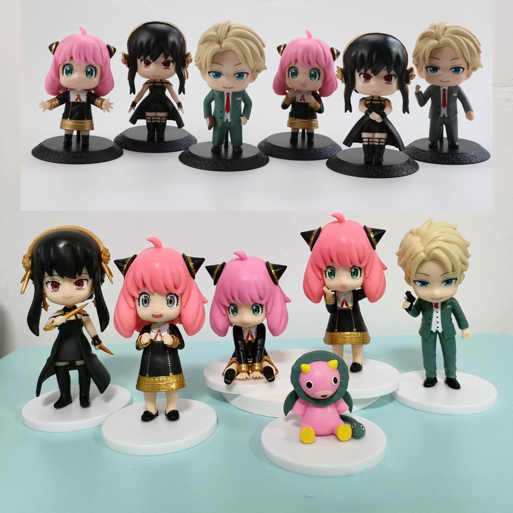 Bộ 6 Mô Hình Nhân Vật Phim Anime Anya Spy X Bằng PVC 10cm