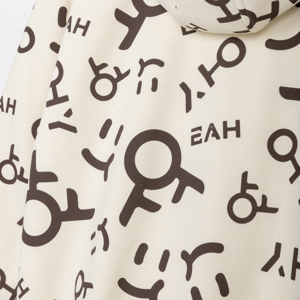 Áo Hoodie Zip 2 Lớp Unisex Local Brand OHYEAH LOGO - Kem / Nâu Cà Phê