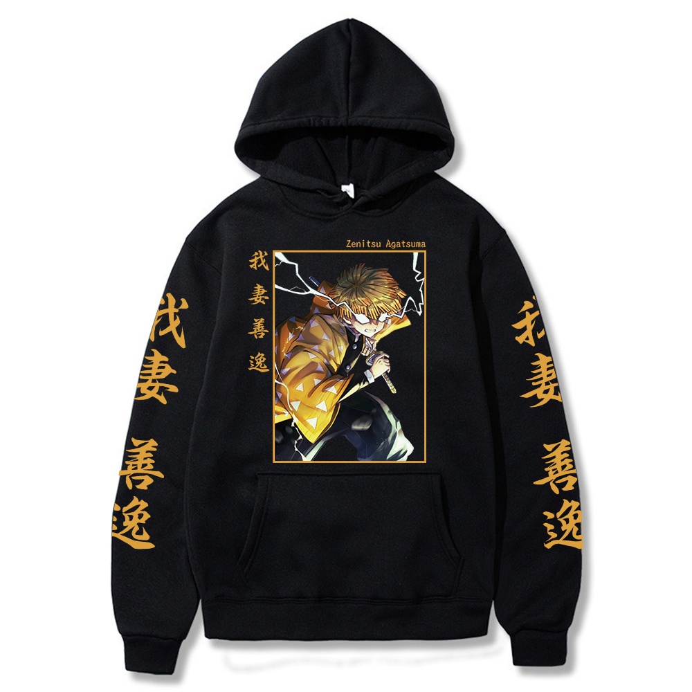 Áo Hoodie In Hình Agatsuma Zenitsu Kimetsu No Yaiba Anime độc chất