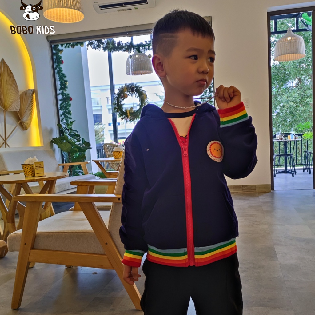 Áo Khoác Bé Trai BoBoKids Phối Màu Sành Điệu Chất Liệu Cao Cấp Cho Trẻ Em Từ 1,5-10 Tuổi Phong Cách Hàn Quốc