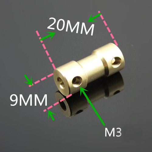 Khớp nối đầu ống nối chuyển đổi trục động cơ 2-6mm bằng đồng