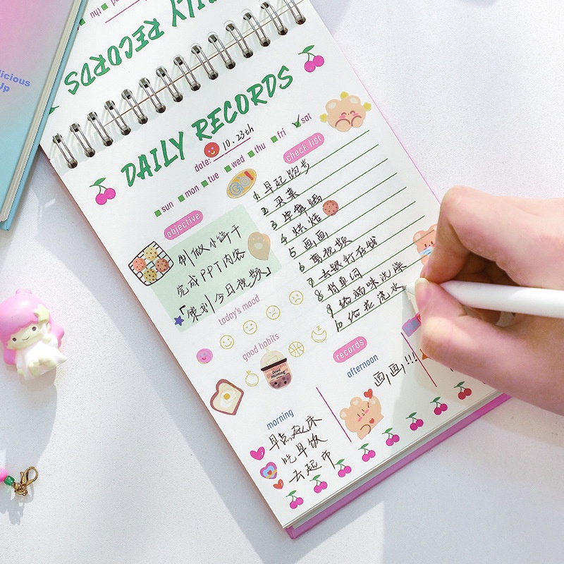 Đôi bàn kế hoạch 2023 365 Days Kawaii Daily Weekly Planner Management Schemek Notebooks School Supplies for students