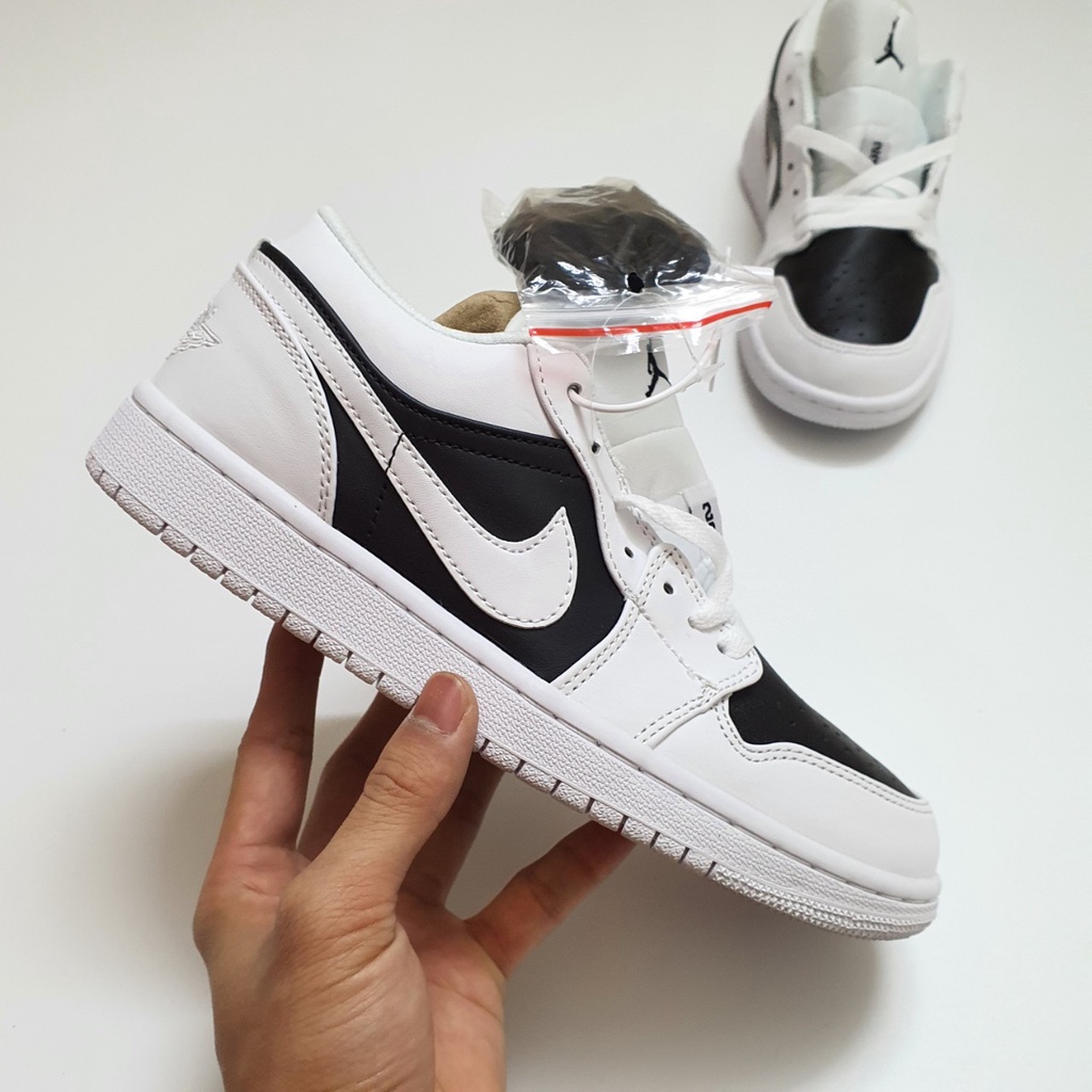 Giày Jordan 1 Low Panda Trắng Đen Cực Đẹp Fullbox, Giày thể thao jordan 1 cổ thấp trắng đen panda dễ phối đồ, cực êm cân