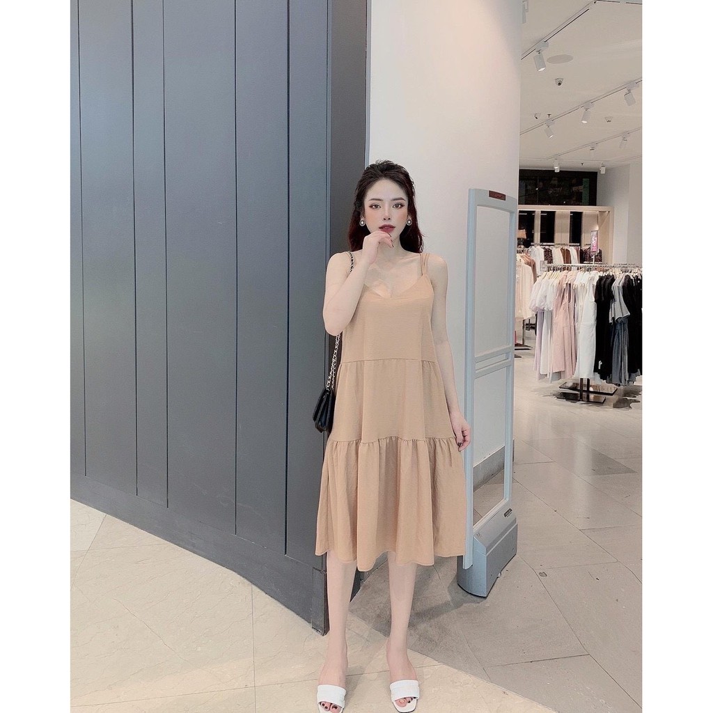 [ Trending 2021] Váy bầu xinh xắn chất mát mặc nhà,đi chơi,Đầm bầu hai dây đẹp,maternity dress