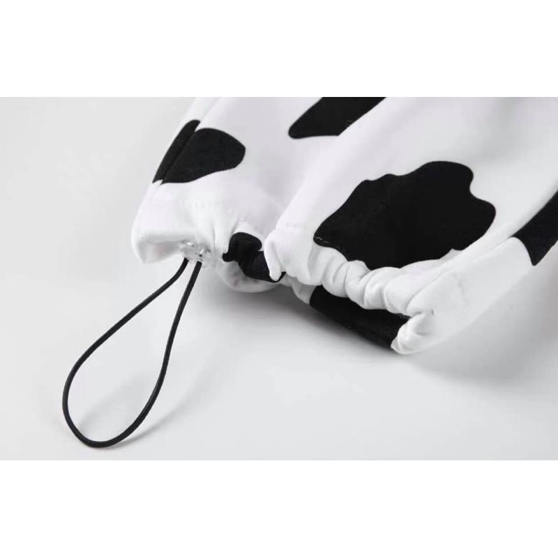 Quần Dài Bò Sữa Bo Gấu Unisex