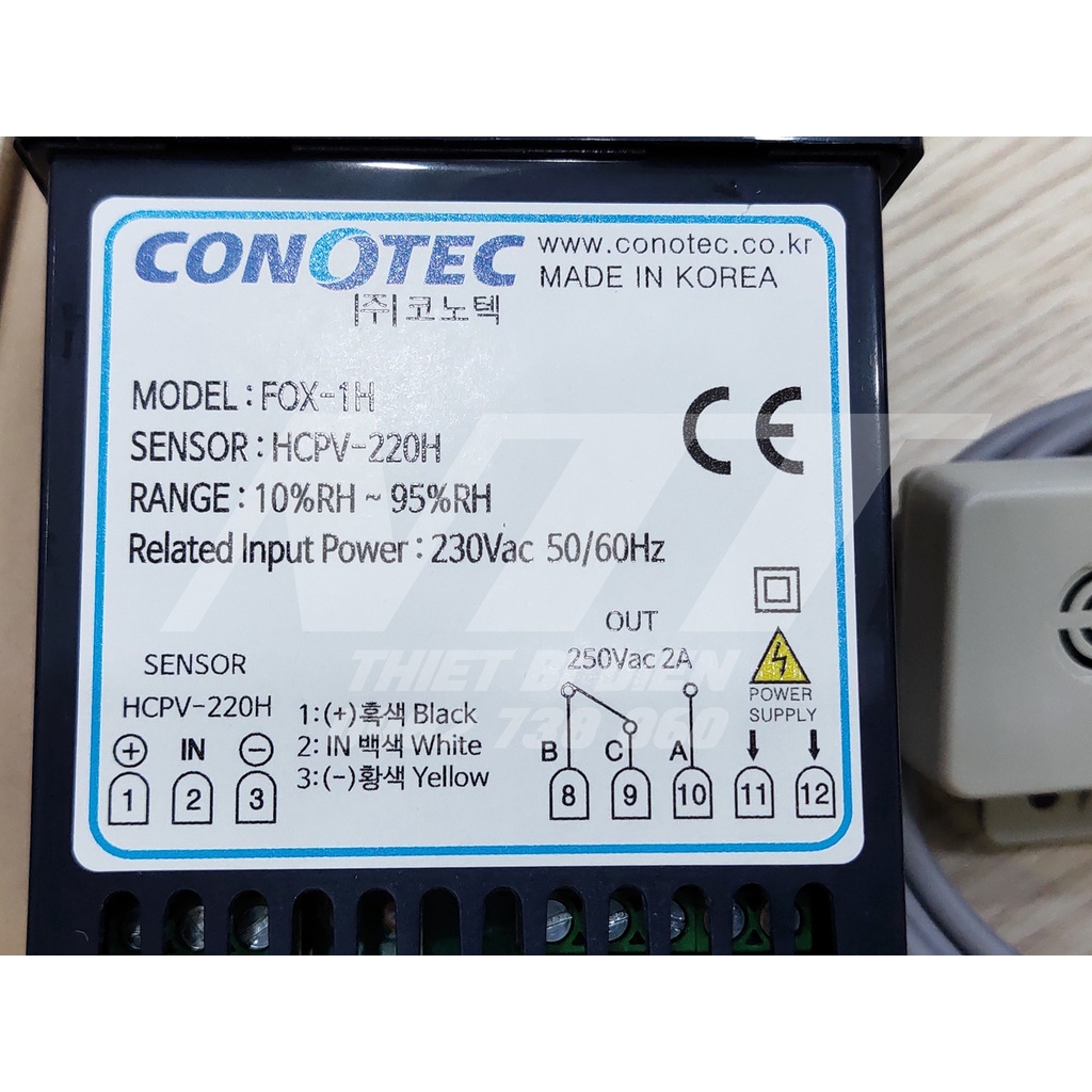 Đồng hồ điều khiển độ ẩm FOX-1H CONOTEC Hàn Quốc