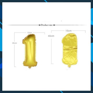 [Giá Sỉ] Bóng số 1-9 trang trí sinh nhật size 40cm
