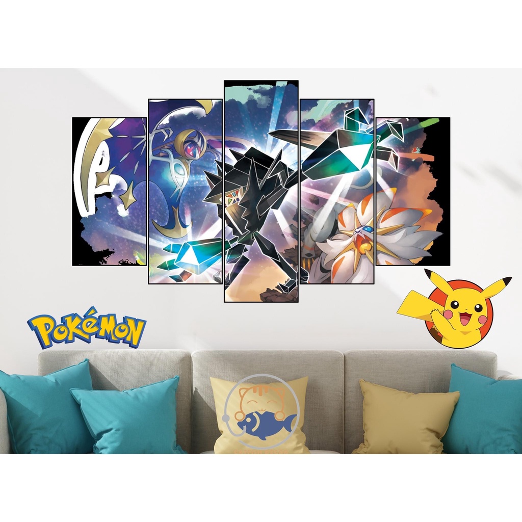 Tranh ghép dán tường Room Decor trang trí phòng ANIME POKEMON - BỘ 1