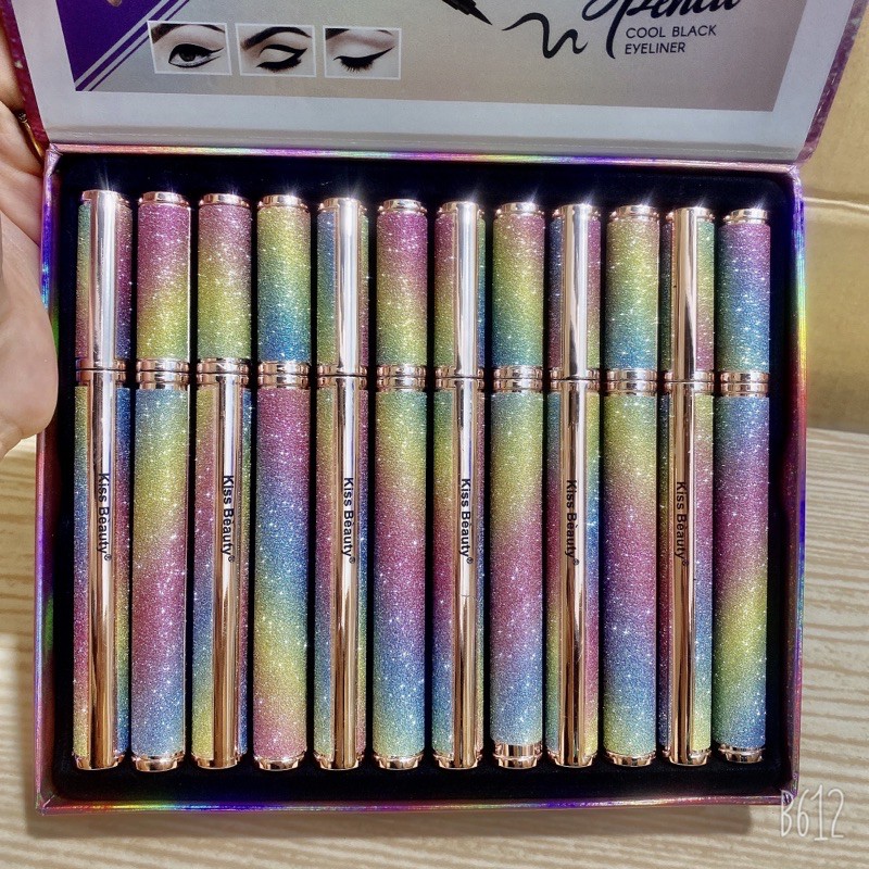 Bút Kẻ KissBeauty Vỏ Nhũ Vàng Sang Trọng dạng lỏng chống thấm nước lâu trôi E3 | BigBuy360 - bigbuy360.vn