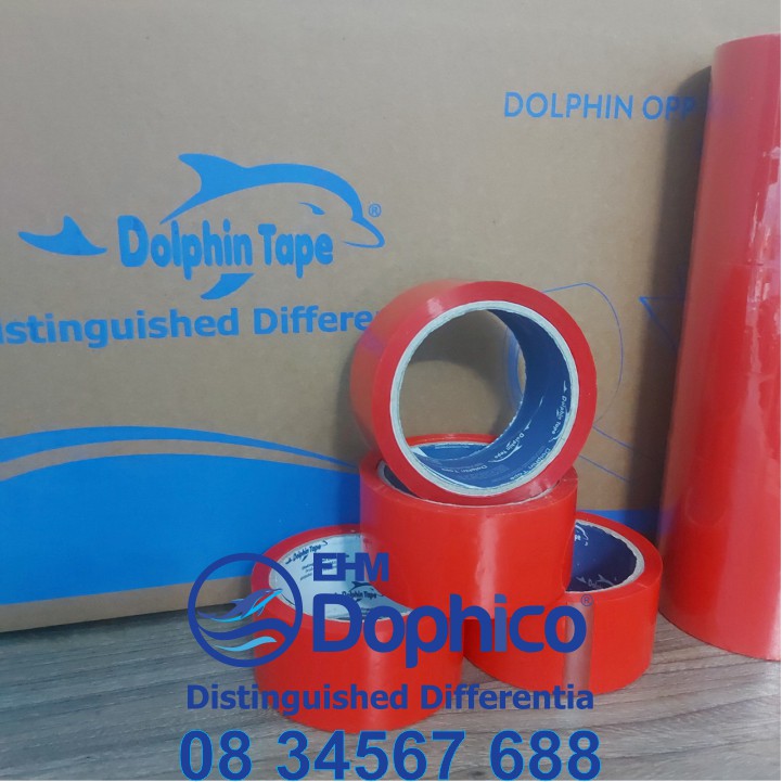 Băng dính Dolphin ( KT: 48mm x 150Y/100Y/50Y ) các loại dùng trong đóng gói hàng hoá – Các màu sắc và in chữ hàng dễ vỡ