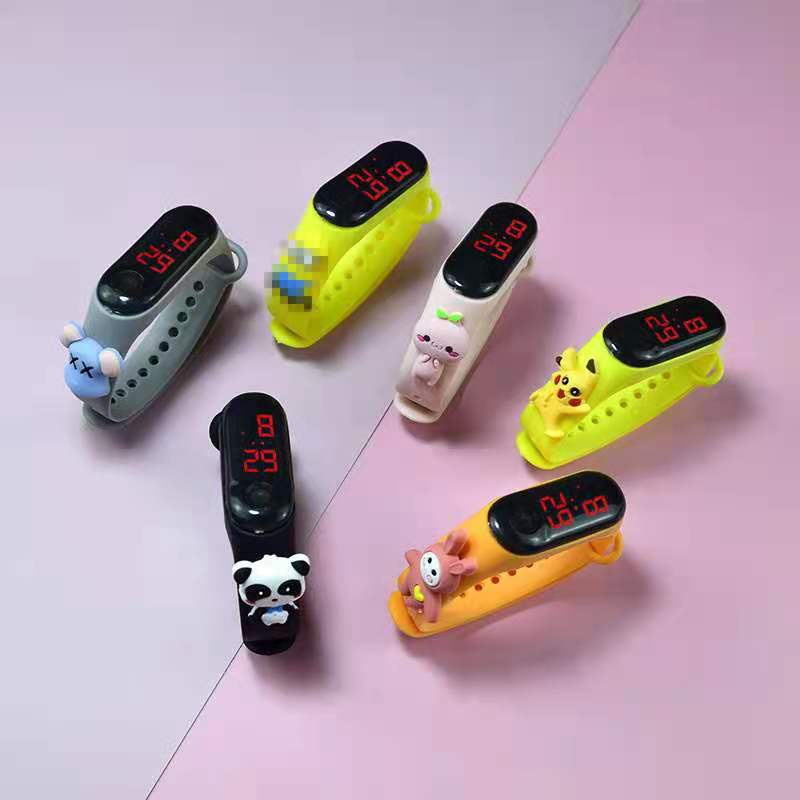 Đồng hồ điện tử kỹ thuật số màn hình led dây silicon họa tiết hoạt hình dành cho trẻ em  | BigBuy360 - bigbuy360.vn