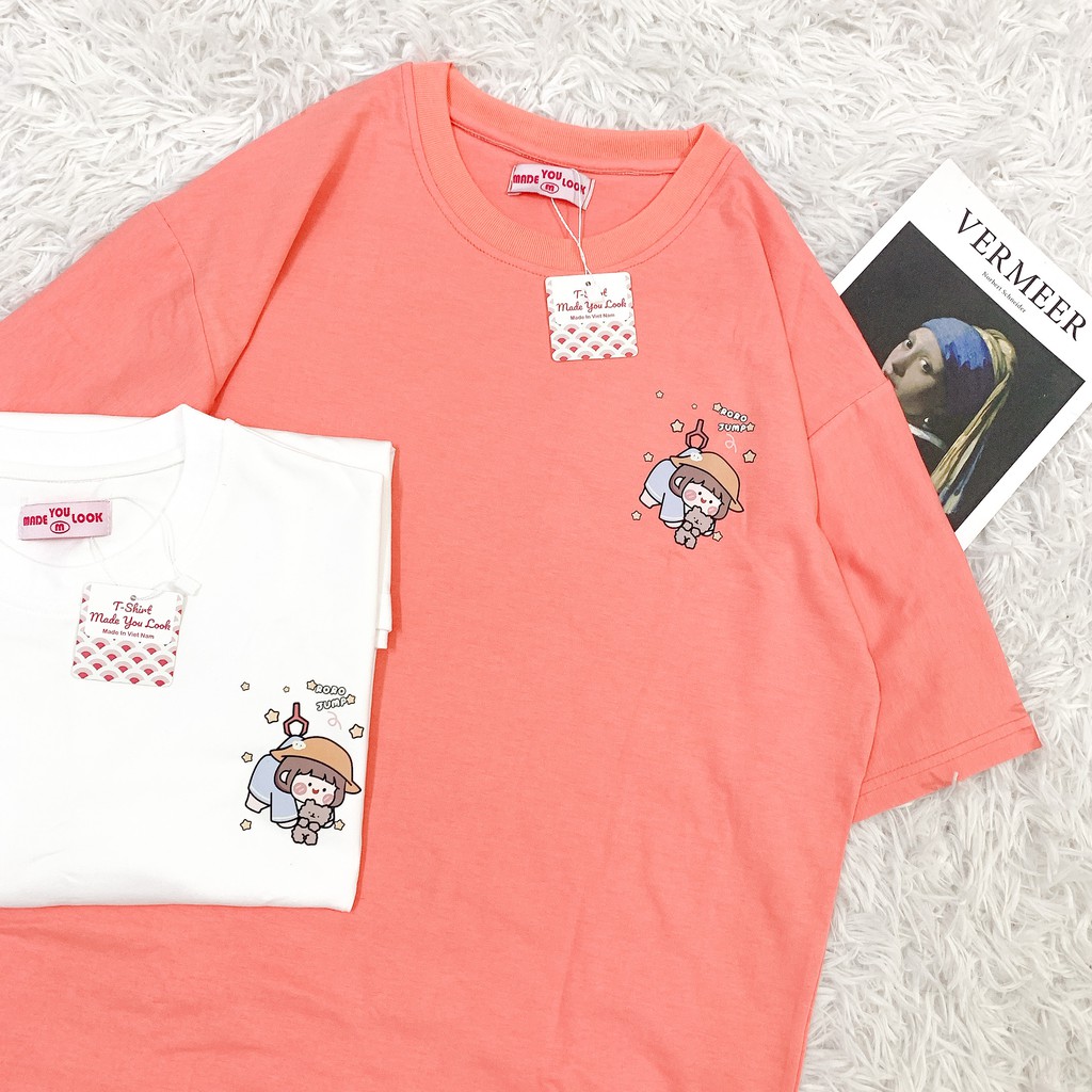 Áo thun tay lỡ  RORO JUMP  phông Unisex nam nữ tee oversize form rộng pull Ulzzang Streetwear Hàn Quốc vải mềm