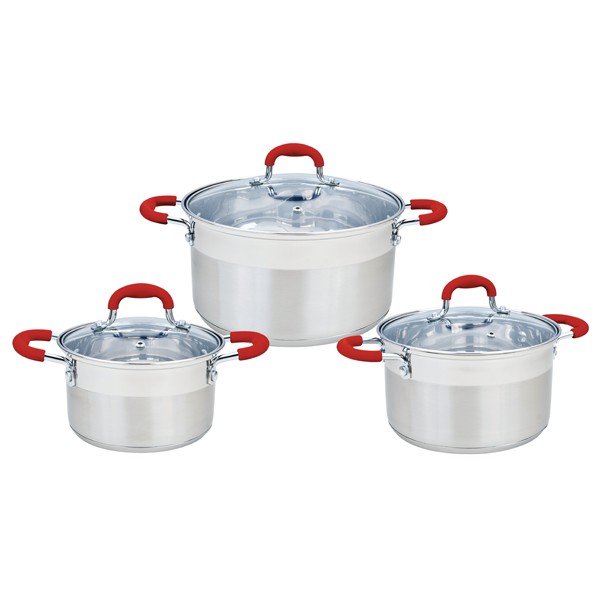 Bộ nồi inox Smartcook 3 chiếc size 16cm, 20cm, 24cm, bộ nồi elmich cao cấp, bảo hành 2 năm.