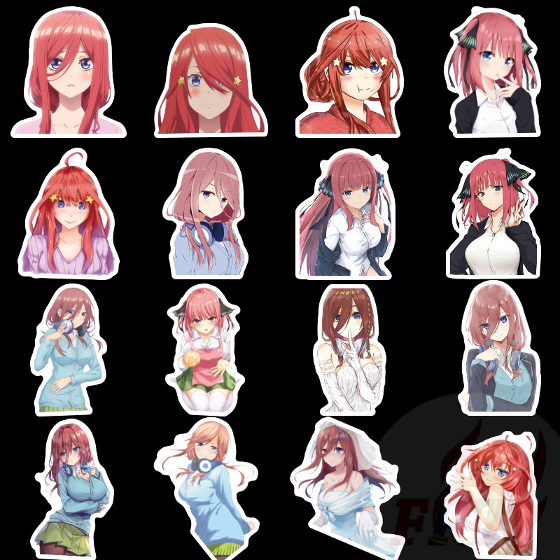 Set 50 nhãn dán họa tiết The Quintessential Quintuplets Series 01 trang trí thủ công DIY