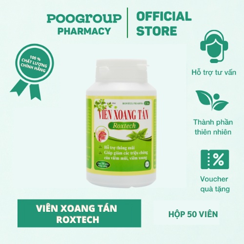 Viên Xoang Tán Roxtech giảm viêm mũi viêm xoang, chảy nươc mũi, hắt hơi, chóng mặt, đau đầu