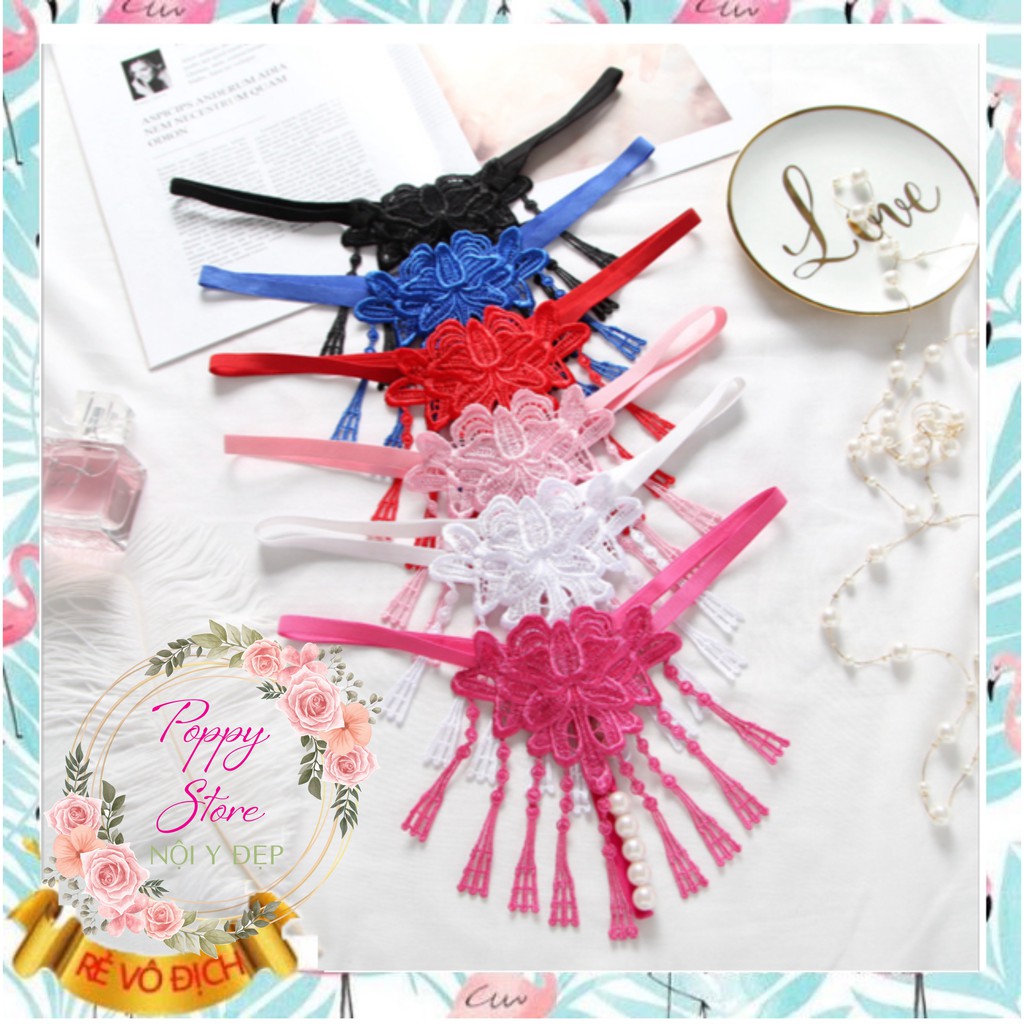 Quần lót nữ xẻ đáy - lọt khe - đính chuỗi hạt cườm ⚡ Thêu hoạ tiết nhẹ nhàng sang trọng, sexy - gợi cảm | BigBuy360 - bigbuy360.vn