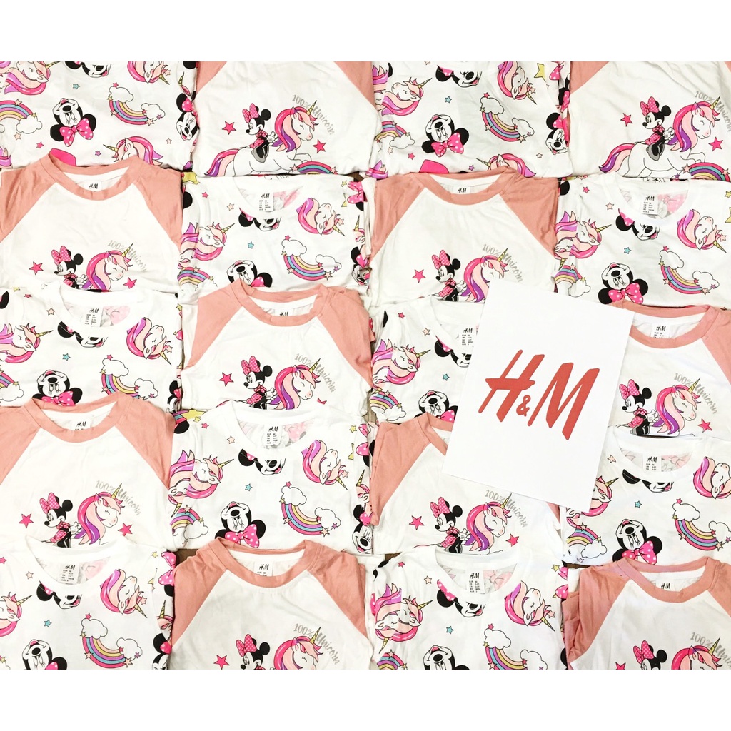 Set 2 bộ Mickey Minne cầu vồng cotton co giãn 4 chiều xịn mịn quần áo cho bé gái