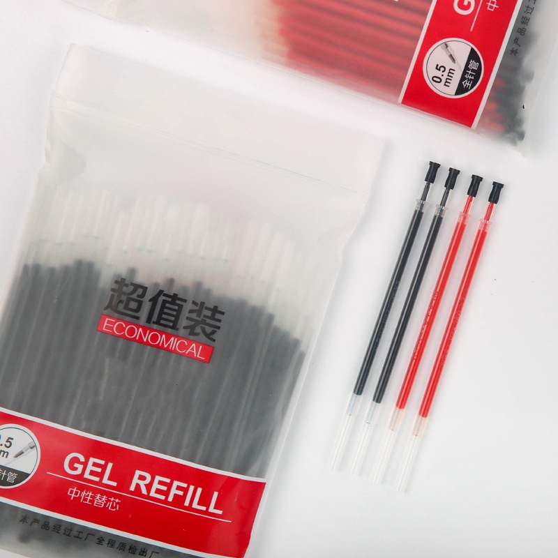 Ruột Bút Mực Gel 0.5mm Màu Đen/ Đỏ/ Xanh lam
