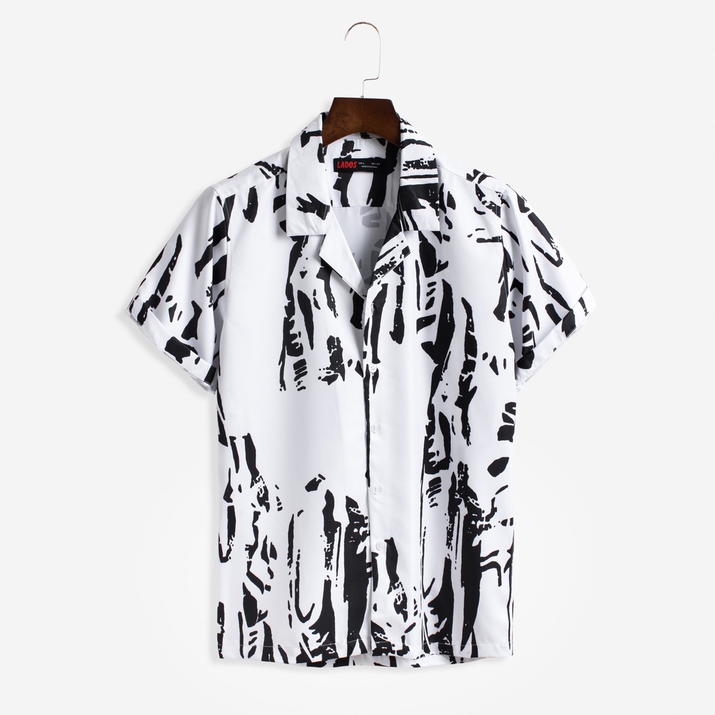 Áo sơ mi ngắn tay hoạ tiết Lados - 8061 chất mềm đẹp thoáng mát - Áo sơ mi tay ngắn xu hướng cho mùa hè | BigBuy360 - bigbuy360.vn