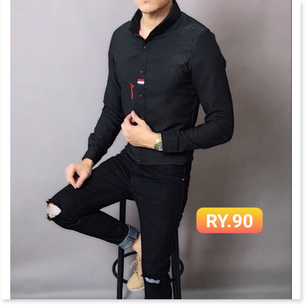 Áo sơ mi nam cao cấp chất lụa kate sang trọng hiện đại hàng hiếm &lt;3 HP