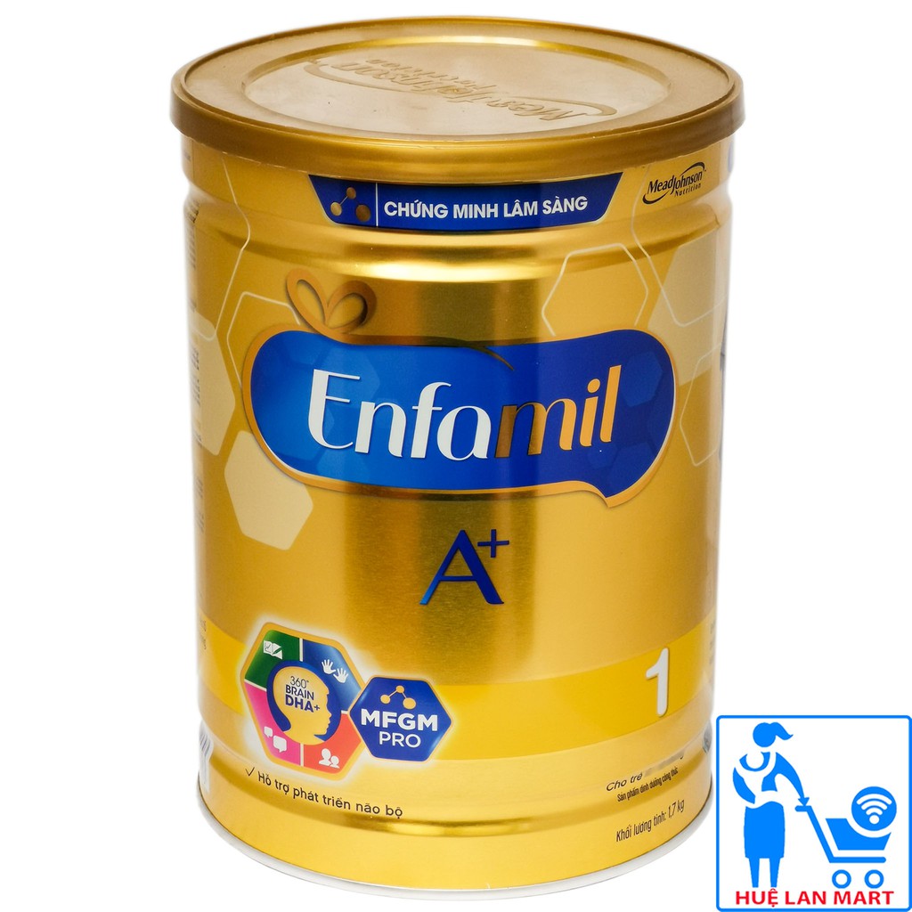 [CHÍNH HÃNG] Sữa Bột Mead Johnson Enfamil A+ Số 1 Brain DHA+ và MFGM Pro Hộp 1,7kg