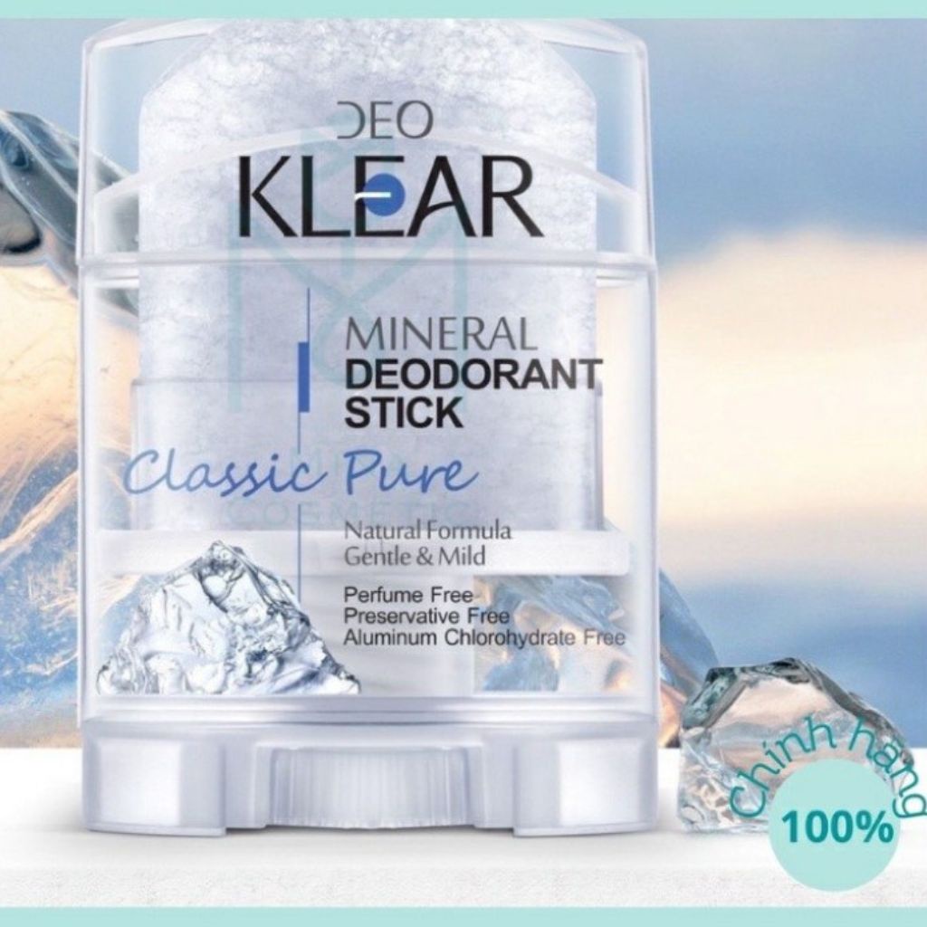 Lăn Nách Đá Khoáng Deo KLEAR 70gr Thái Lan Ngăn Mùi Làm Trắng.