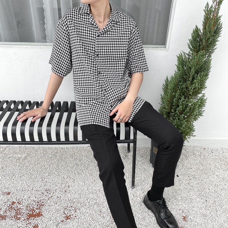 Áo sơ mi hoạ tiết unisex form rộng CCS126 by COCCACH