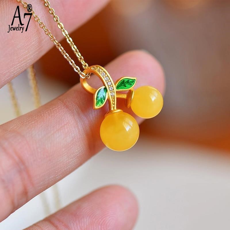 Vòng cổ Mặt Quả Anh Đào Mạ Vàng 18K A7