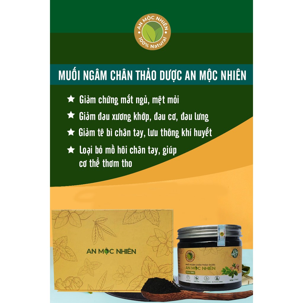 [𝐅𝐫𝐞𝐞 𝐒𝐡𝐢𝐩 - 𝐆𝐢𝐚́ 𝐓𝐨̂́𝐭 𝐍𝐡𝐚̂́𝐭] MUỐI NGÂM CHÂN THẢO MỘC AN MỘC NHIÊN | BigBuy360 - bigbuy360.vn