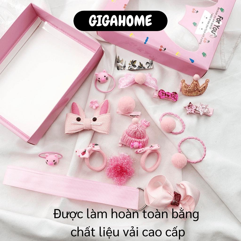 Bộ Kẹp Tóc Cho Bé GIGAHOME Hộp Dây Buộc,Băng Đô, Kẹp Tóc Nhiều Kiểu Phong Cách Hàn Quốc 5028