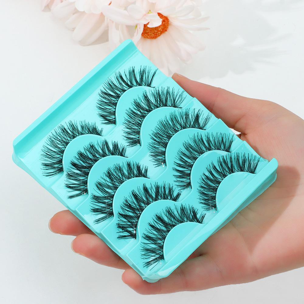 Bộ 5 Cặp Lông Mi Giả Mềm Mại Dày Dặn Màu Đen