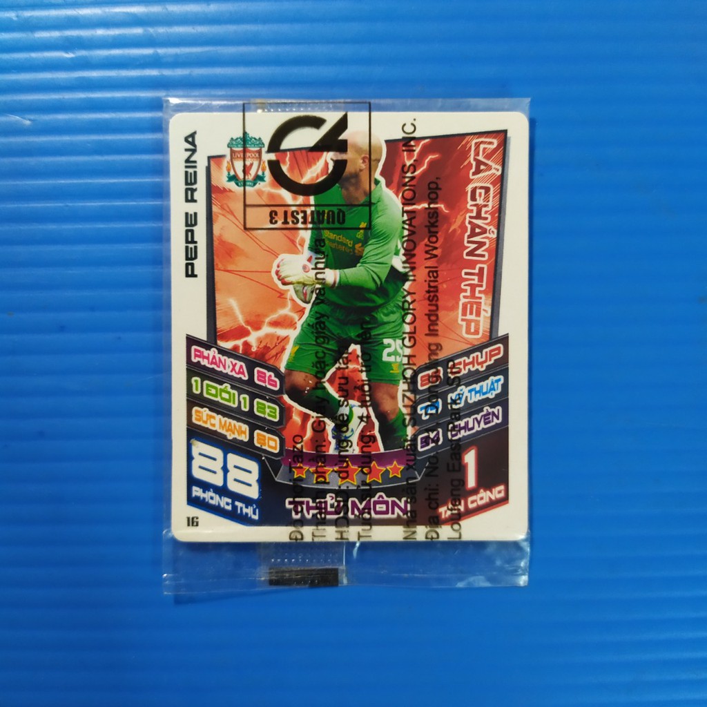 [Một thẻ] Thẻ bài cầu thủ bóng đá thẻ Poca Match Attax mùa 12-13 thẻ nguyên seal phân loại 1