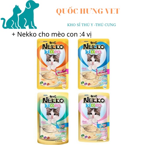 Pate Nekko Cho Mèo con Gói 70g - Pate Mèo Nhập Khẩu Từ Thái Lan - QUỐC HƯNG VET