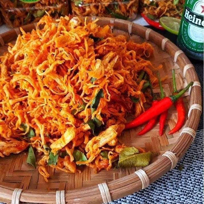 Khô gà lá chanh thơm ngon đặ biệt loại ngon, 500g đóng túi zip