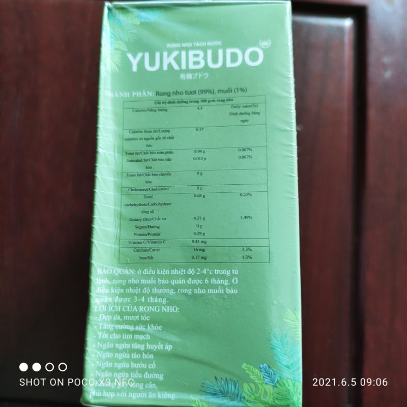 [ siêu rẻ ] Giảm giá sốc Rong nho biển tách nước Yukibudo Chính Hãng Việt Nam tốt cho sức khỏe tặng kèm gói xốt mè