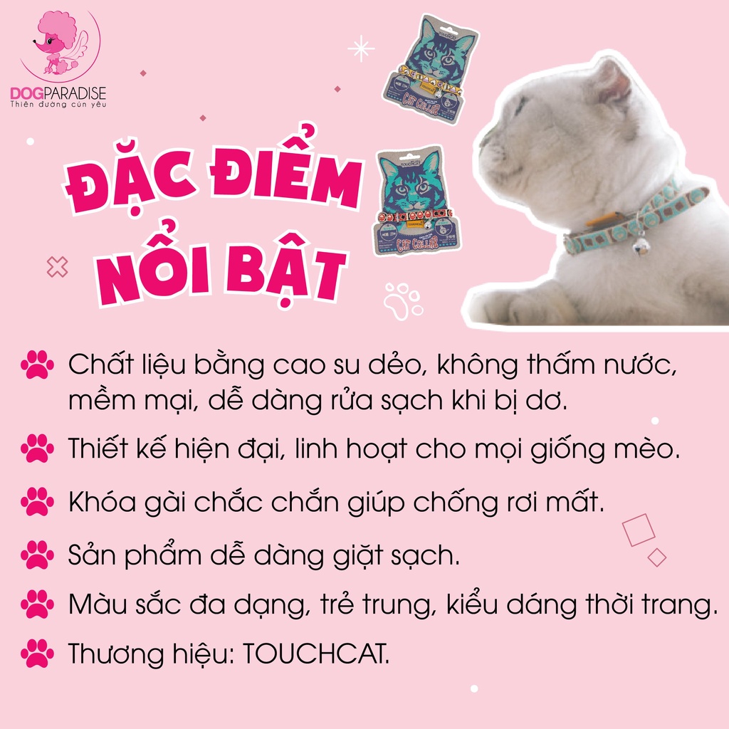 Vòng cổ cho mèo TouchCat - Dog Paradise