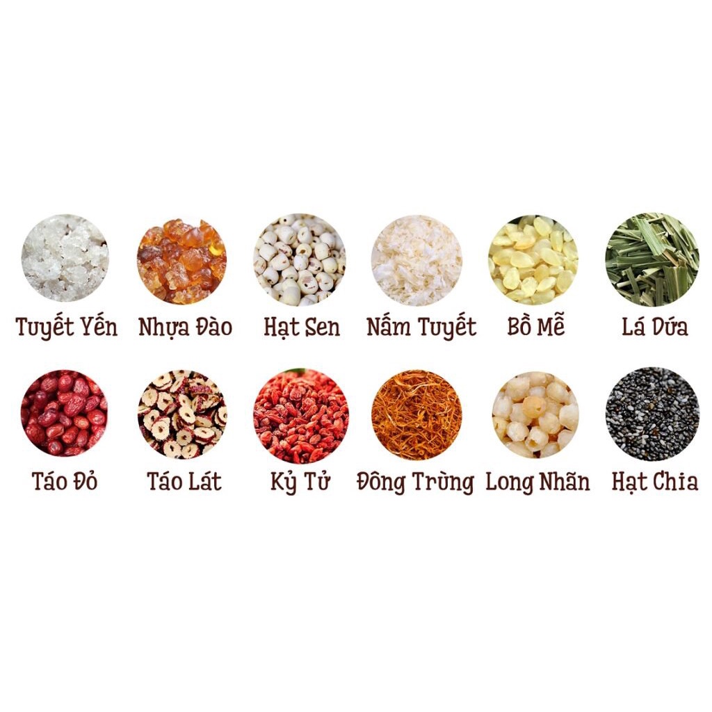 Nguyên Liệu Chè Dưỡng Nhan 12 Vị 400G  - GÀ BEO FOOD